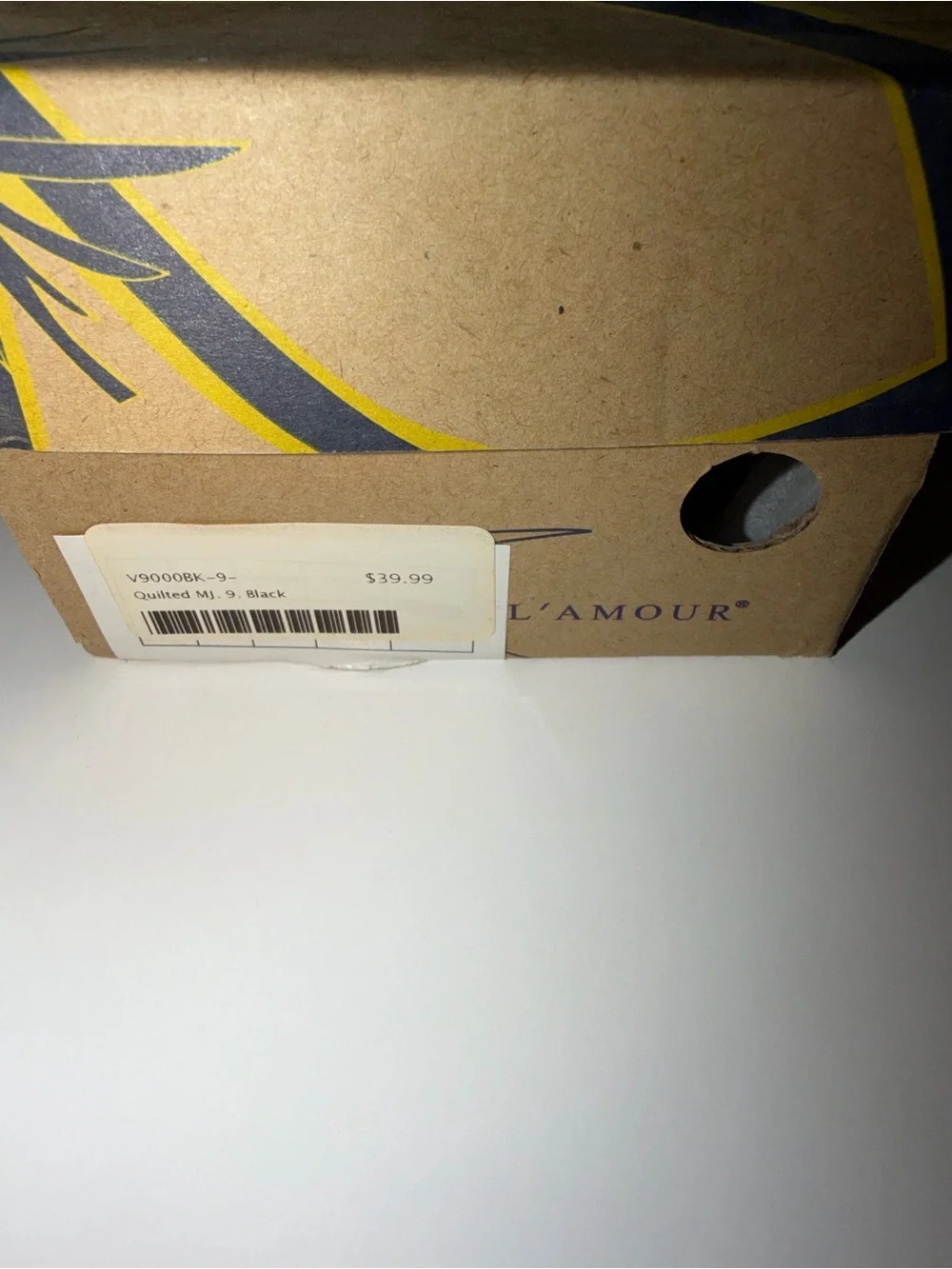 NWT L’Amour Girls Size 9 Black Quilted Cap Toe Mary Jane Flats | Bow